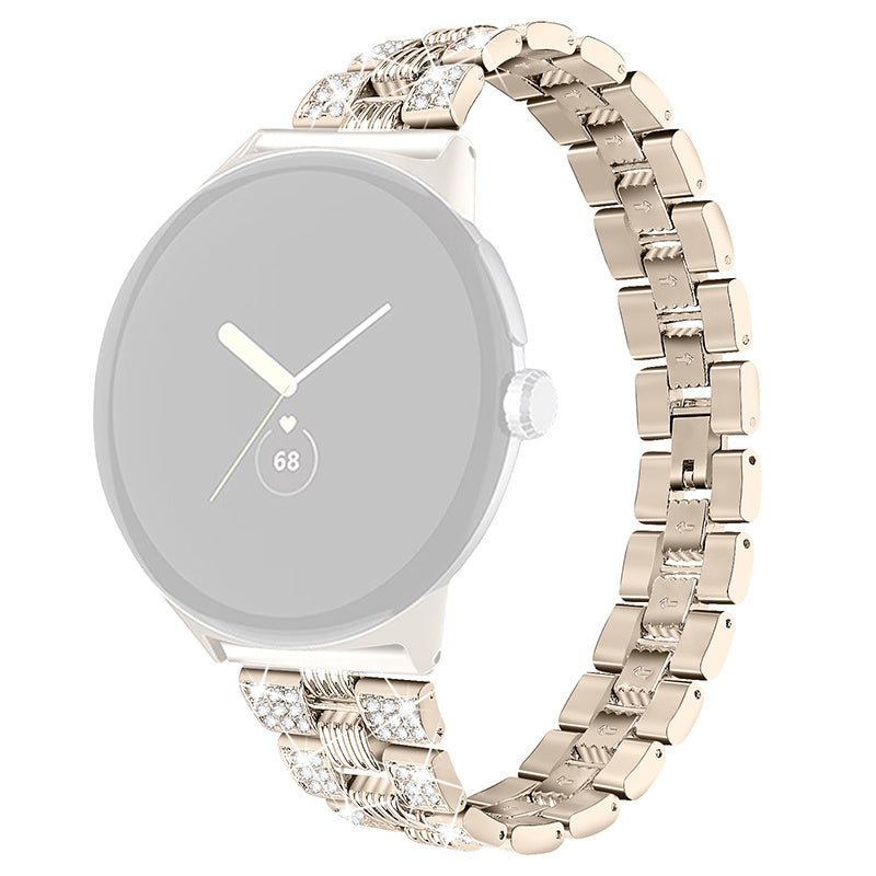 For Google Pixel Watch 2 Pixel Watch Rhinestone Decor Stylish Smart Watch Band Zinc Alloy Wrist Strap Replacement For Google Pixel Watch 2 Pixel Watch Rhinestone Decor Stylish Smart Watch Band Zinc Alloy Wrist Strap Replacement